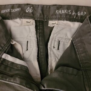 GAP Charcoal Super Skinny Khakis